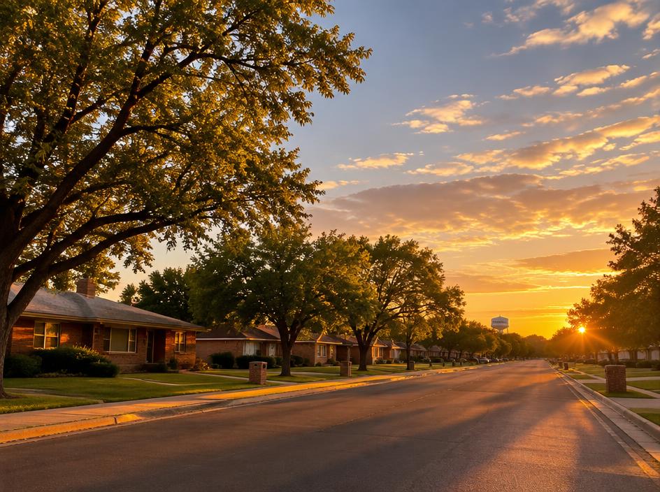 Homes and scenery in Amarillo, Texas