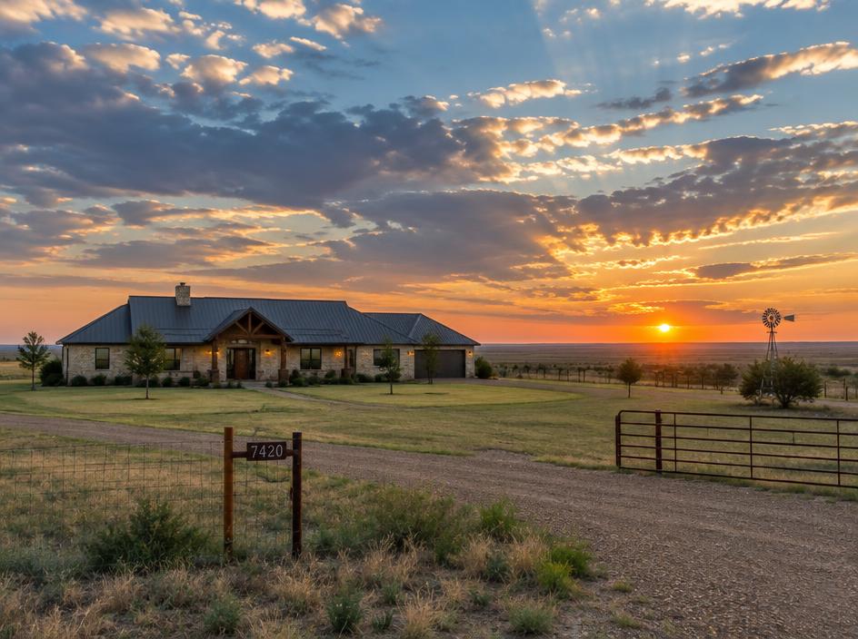 Homes and scenery in Bushland, Texas
