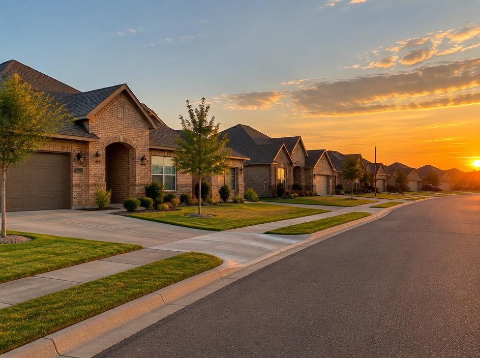 Homes and scenery in Hillside Terrace, Texas